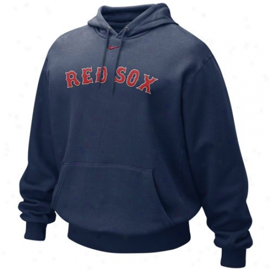 Boston Red Sox Sweat Shirt : Nike Boston Red Sox Navy Blue Tackle Twill Sweat Shir