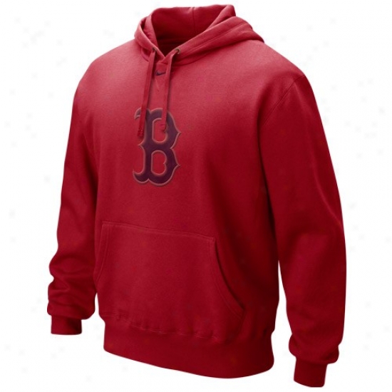 Boston Red Sox Sweatshirts : Nike Boston Red Sox Red Seasonal Tackle Sweatshirts