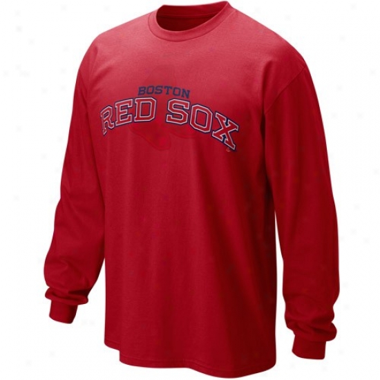 Boston Red Sox T-shirt : Nike Boston Red Sox Red Walk's As Good As A Hit Long Sleeve T-shirt