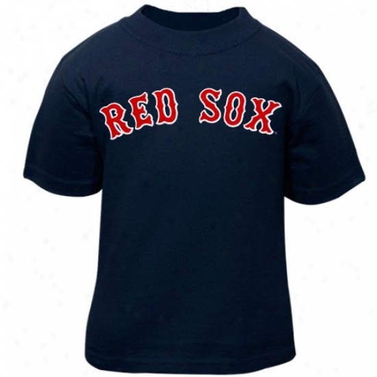 Boston Red Sox Tee : Boston Red Sox Inffant Navy Blue Team Wordmark Tee