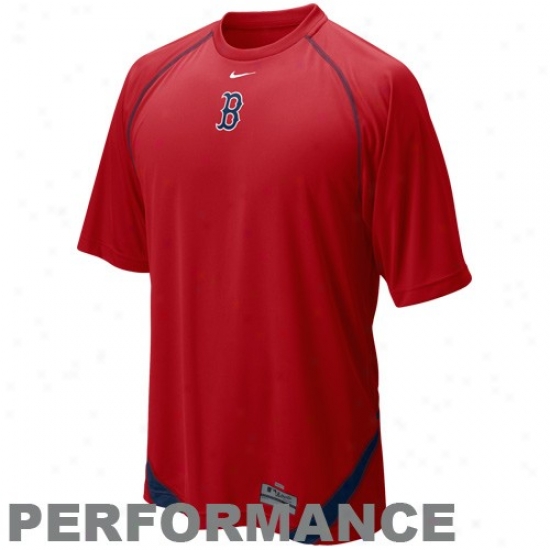 Boston Red Sox Tee : Nime Boston Red Sox Red Mlb Dri-fit Performance Training Top