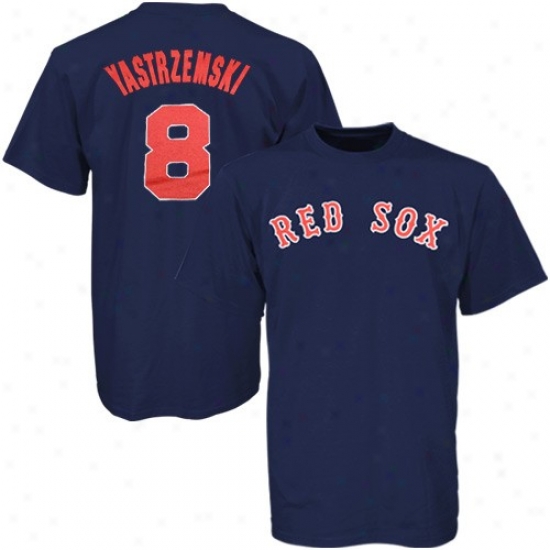 Boston Red Sox Tshirts : Majestic Boston Red Sox #8 Carl Yastrzemski Navy Blue Cooperstown Collection Jersey Tshirts