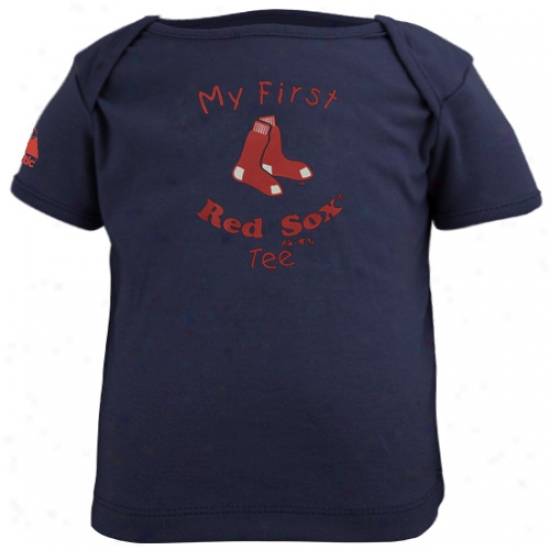 Boston Red Sox Tshirts : Majestic Boston Red Sox Navy Blue Infant My Firsst Tshirts Tshirts