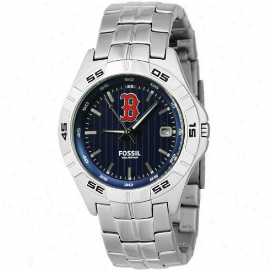 Boston Red Sox Watch : Fossil Boston Red Sox Men's Stainless Steel Analog Mlb Team Logo Watch