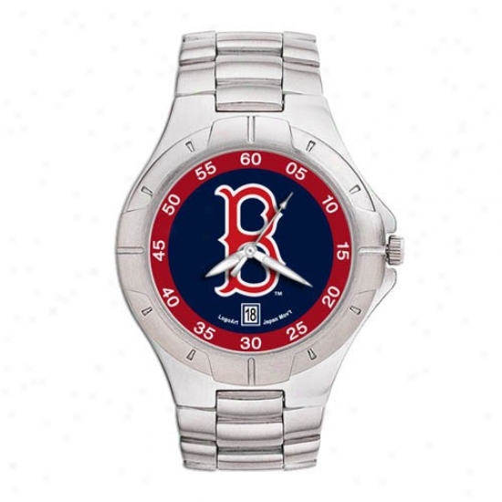 Boston Red Sox Watches : Boston Red Sox Men's Pro Ii Watches W/stainless Steel Band