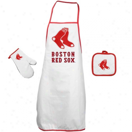 Boston Red Sox Wgite Tailga5e Combo Set