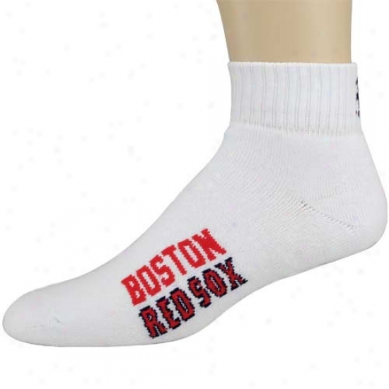 Boston Red Sox Pale Team Name Ankle Socks