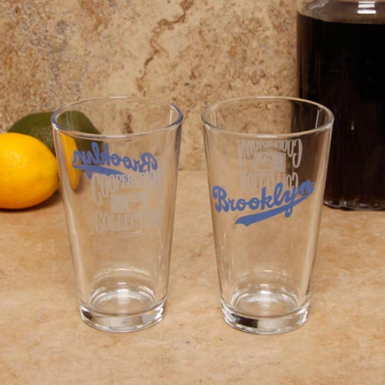 Brooklyn Dodgers 2-pack 16oz. Cooperstown Glasses