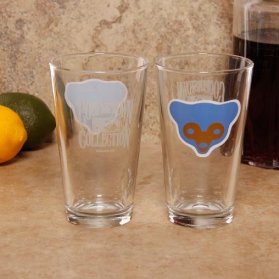 Chicago Cubs 2-pack 16oz. Cooperstown Glasses