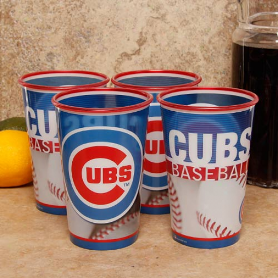 Chicago Cubs 4p-ack 22oz. Souvenir Cups