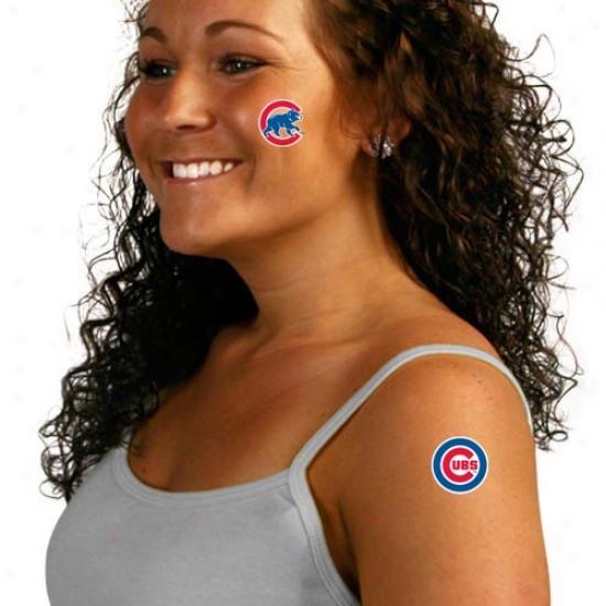 Chicago Cubs 8-pack Waterless Temporary Tattoos