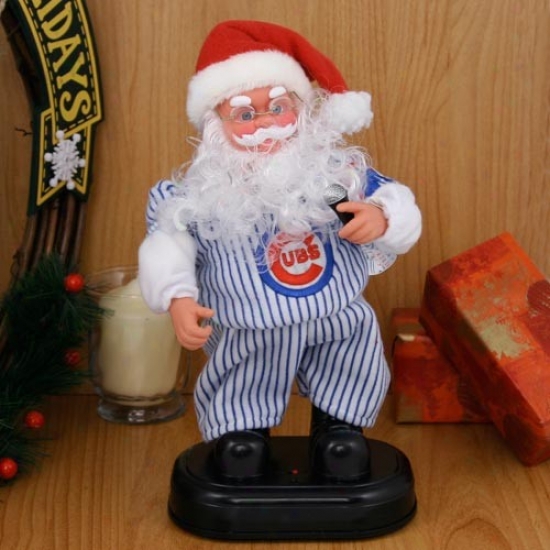 Chicago Cubs Animated Rock'n'roll Santa