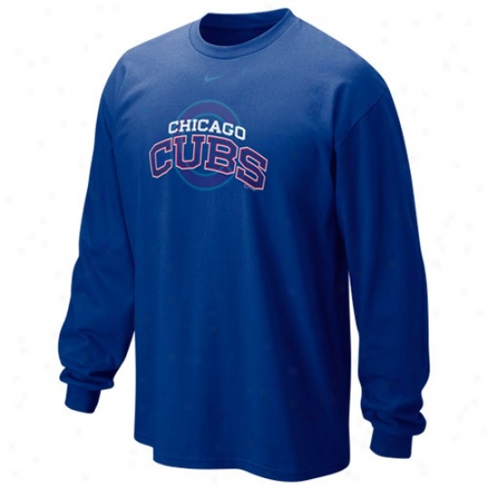 Chicago Cubs Apparel: Nike Chicago Cubs Royal Blue Walj's As Good As A Hit Long Sleeve T-shirt