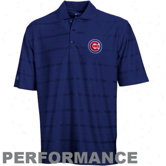 Chicago Cubs Clothes: Antigua Chicago Cubs Royal Blue Tone Performance Polo