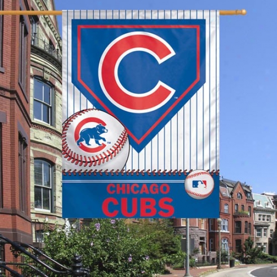 Chicago Cubs Flag : Chicago Cubs 27'' X 37'' Home Plate Vertical Flag Flag