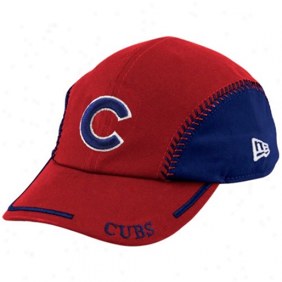 Chicago Cubs Hats : New Era Chicago Cub Toddler Red-royal Blue Team Ball Adjustable Hats