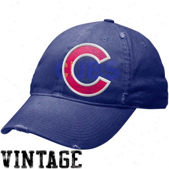 Chicago Cubs Hats : Nike Chicago Cubs Royal Blue Stacked Up Heritage 86 Unisex Adjustable Hats