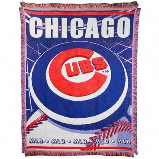 Chicago Cubs Jacquard Woven Blanket Throw