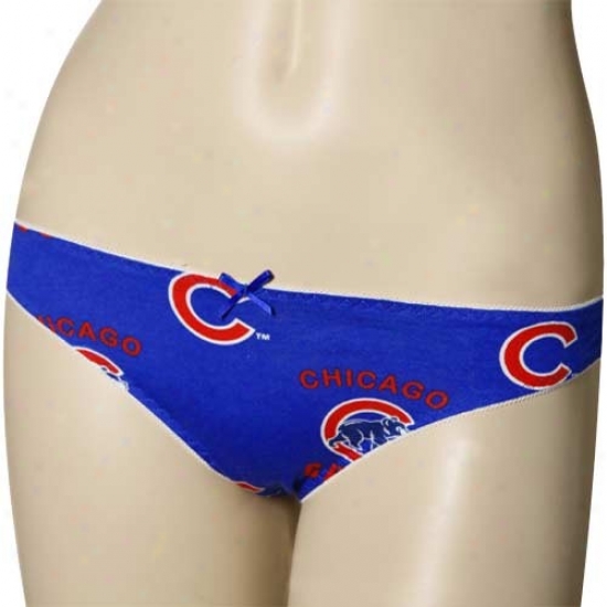 Chicago Cubs Ladies Royal Blue Maveeick Thong Underwear