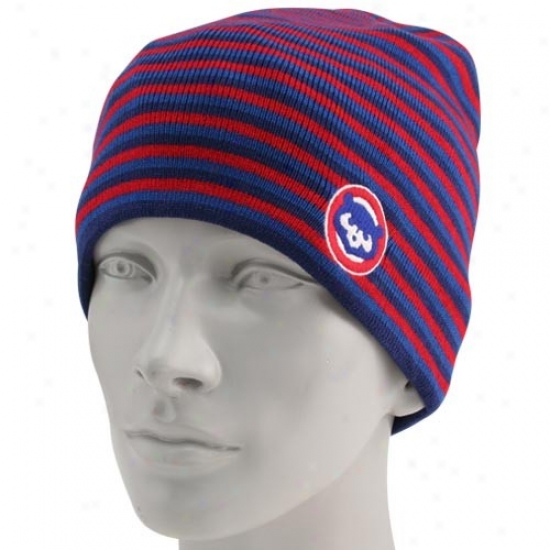 Chicago Cubs Merchandise: Nike Chicago Cubs Ladies Tri-color Coopestown Knit Beanie