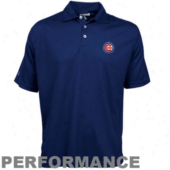 Chicago Cubs Polos : Antigua Chicago Cubs Royal Blue Excellence Performance Polos