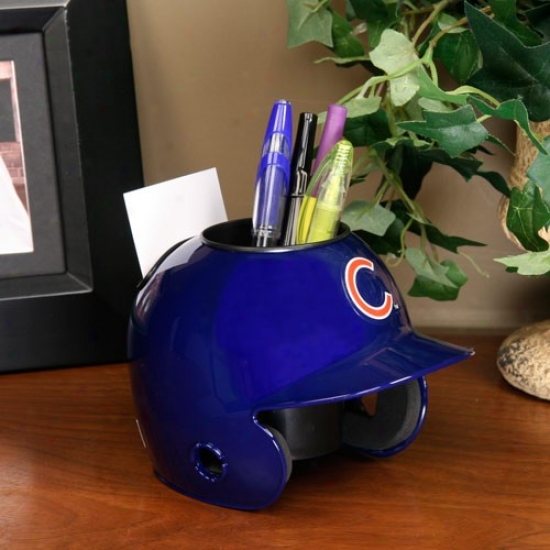 Chicago Cubs Royal Bue Mini Baseball Helmet Desk Caddy