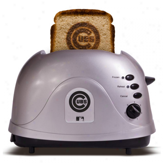 Chicago Cubs White Team Logo Pro Toaster