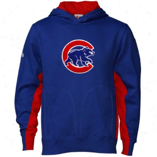 Chicago Cubs Sweatshirt : Majestic Chicago Cubs Youth Royal Blue Pure V2 Sweatshirt