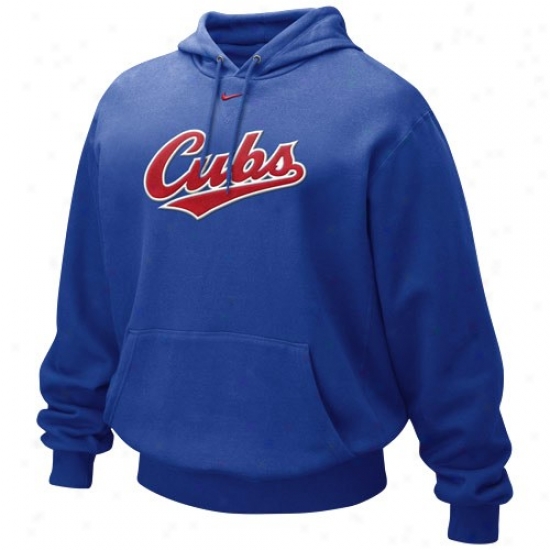 Chicago Cuvs Sweatshirt : Nike Chicago Cubs Royal Blue Tackle Twill Sweatshirt