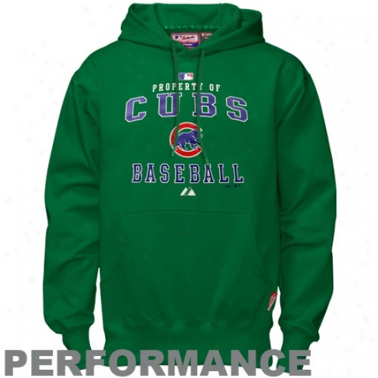 Chicago Cubs Sweatshirts : Majestic Chicago Cubs Green Property Of St. Patrick's Sunshine Sweatshirts