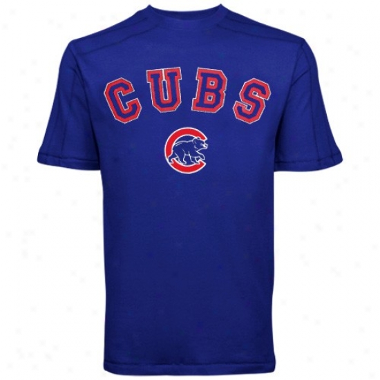 Chicago Cubs Tee : Majestic Chicago Cubs Royal Blue Double Switch Premium Fashion Tee