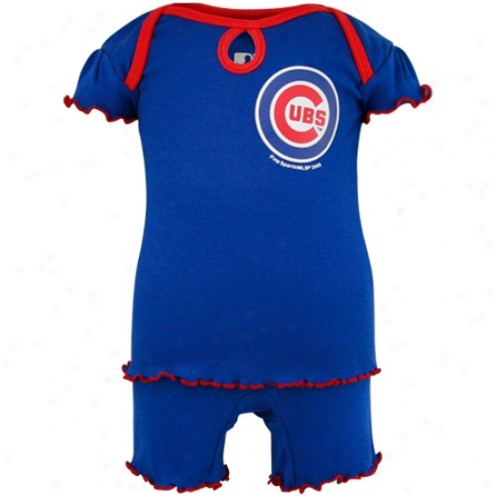 Chicago Cubs Toddler Girls Royal Blue Sleepwear Set