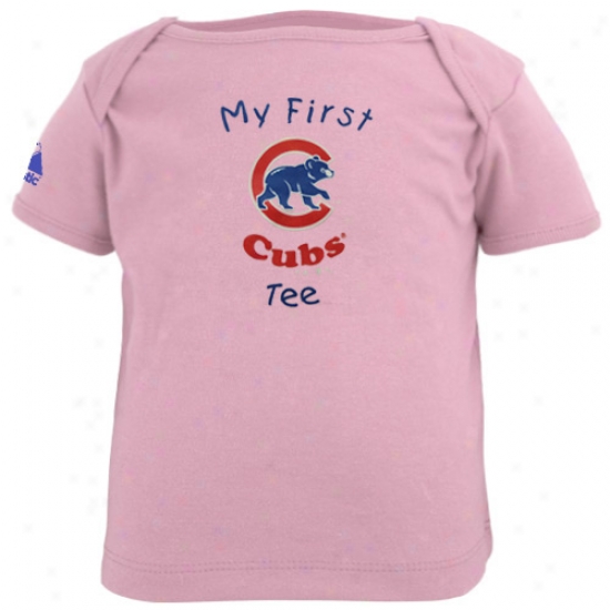 Chicago Cubs Tshirts : Majestic Chicago Cubs Pink Infant My First Tshirts