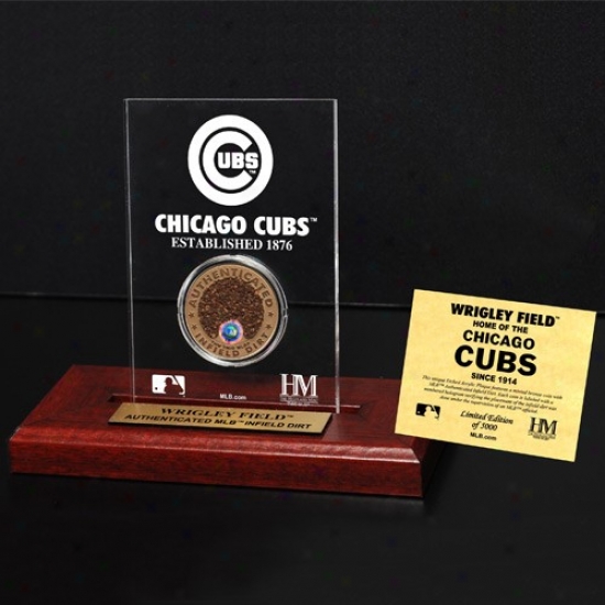 Chicago Cubs Wrigley Field Infield Dirt Coin Etched Acrylic