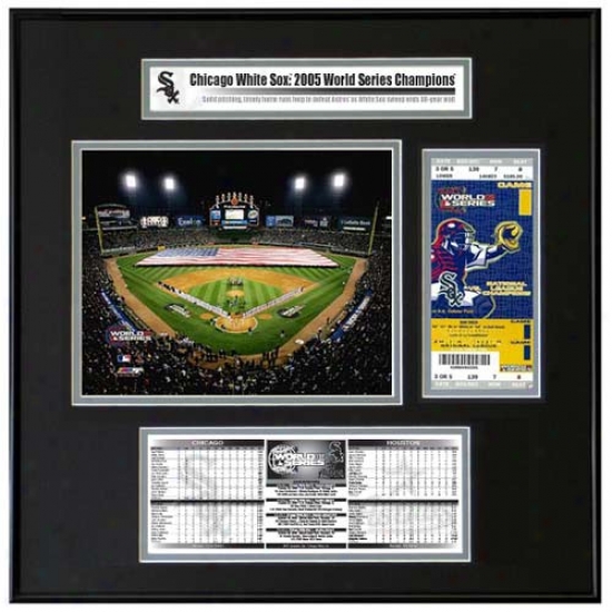 Chicago White Sox 2005 World Series Champions Game 1 Opening Ceremony Ticket Frame Jr