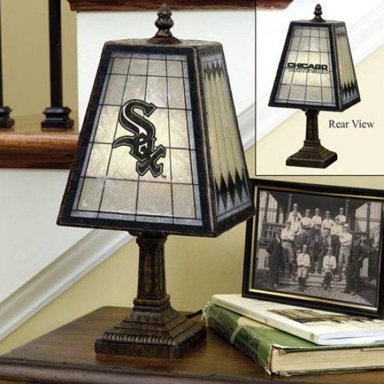 Chicago White Sox Art-glass Lamp
