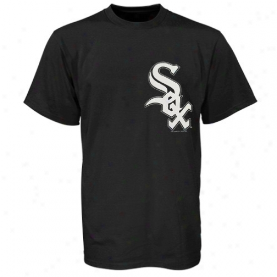 Chicago White oSx Attire: Majestic Chicago White Sox Black Wordmark T-shirt