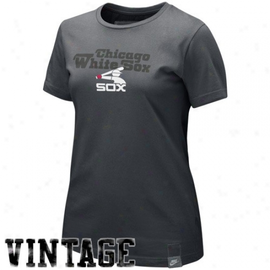 Chicago White Sox Attiire: Nike Cihcago White Sox Ladies Graphite Washed Organic T-shirt