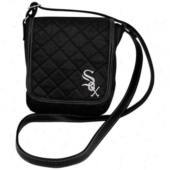 Chicago White Sox Black Quilted Purse