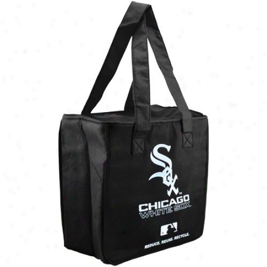 Chicagk White Sox Black Reusable Insulated Tote Bag