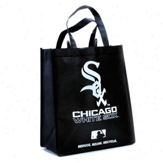 Chicago White Sox Black Reusable Tote Bag