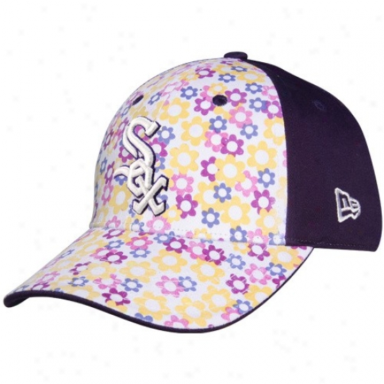 Chicago White Sox Hats : New Era Chicago Whife Sox Youth Girls Purplw-white Just Add Sun Adjustable Hats