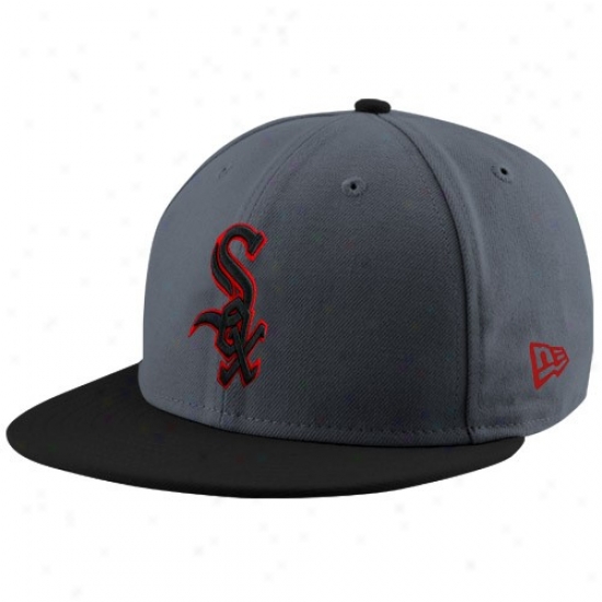 Chicago White Sox Hats : New Era Chicago White Sox Gray-black League 59fiftu Fittsd Hats