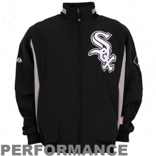 Chicago White Sox Jackets : Majestic Chicago White Sox Black Therma Base Premiet Elevation Performance Jackets