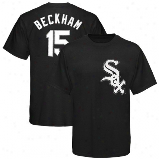 Chicago White Sox Shirts : Majestic Chicwgo White Sox #15 Gordon Beckham Black Player Shirts