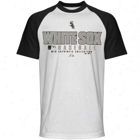 Chicago White Sox Shirts : Majestic Chicago White Sox White Practice Raglan Shirts