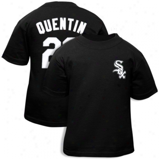 Chicago White Sox Teee : Majestic Chicago White Sox #20 Carlos Quentin Toddler Black Player Tee