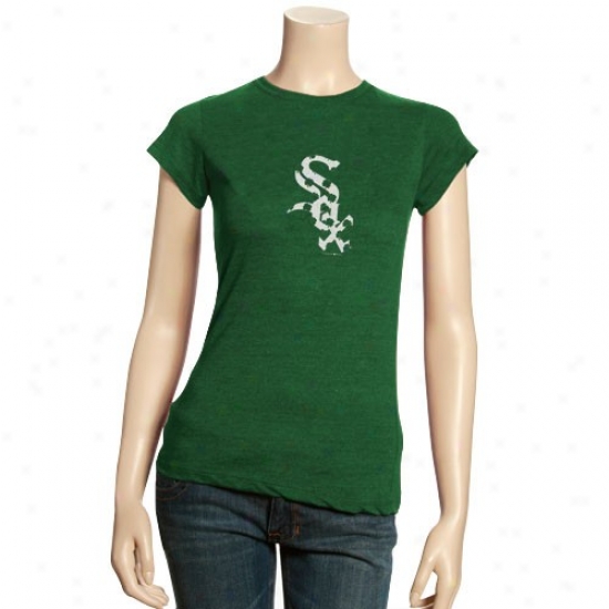 Chicago White Sox Tees : Chicago White Sox Ladies Kelly Green St. Pztrick's Day Tiny Shamrock Triblend Tees