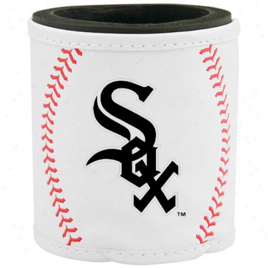 Chicago White Sox White Baseball Can Coolie