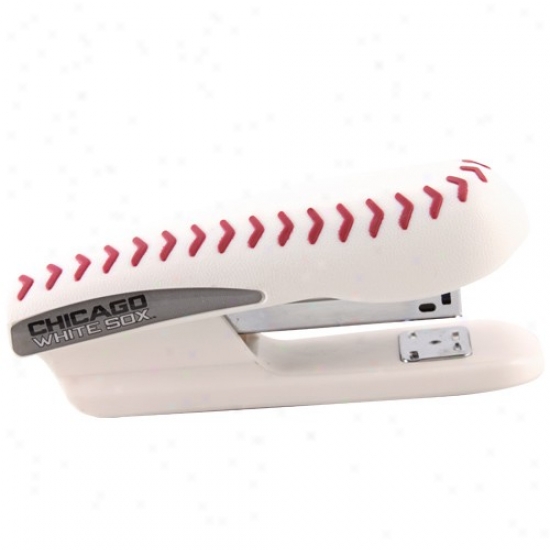 Chicago White Sox White Pro-grip Baseball Stapler